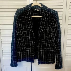 Karl lagerfield tweed black blazer! Size 6, only worn one time.